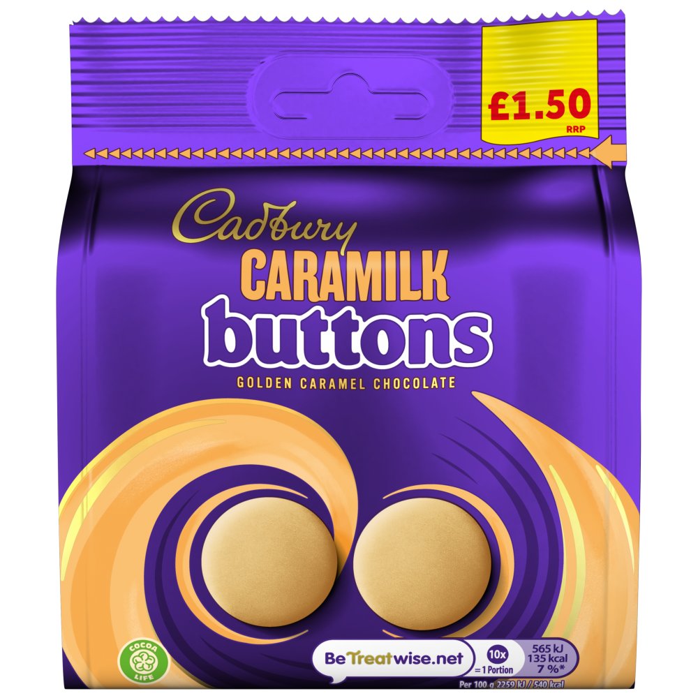 Cadbury Caramilk Buttons Golden Caramel Chocolate 85g Cadbury Caramilk Buttons Golden Caramel Chocolate 85g